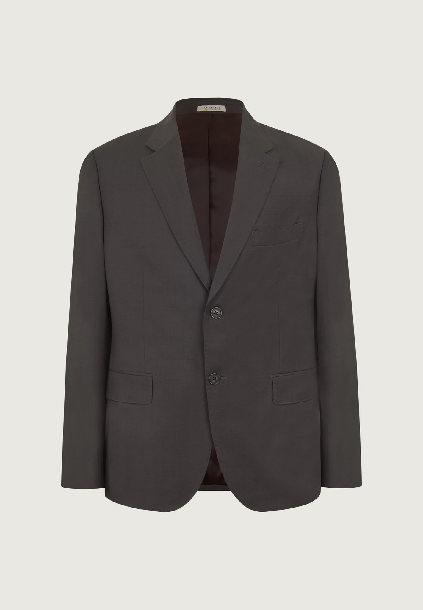 Brown sallia 110's wool comfort fit suit Angelico 1