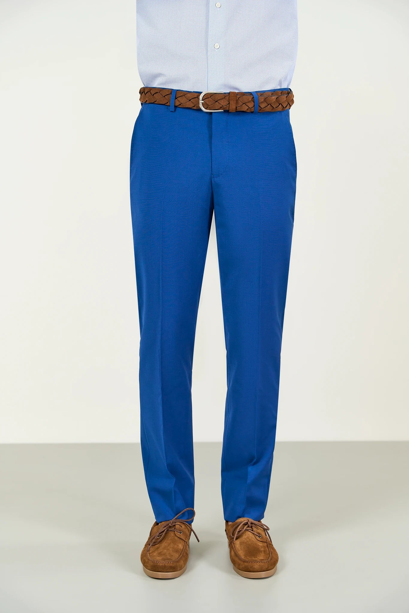 Abito bluette tela lana stretch custom fit Angelico 7