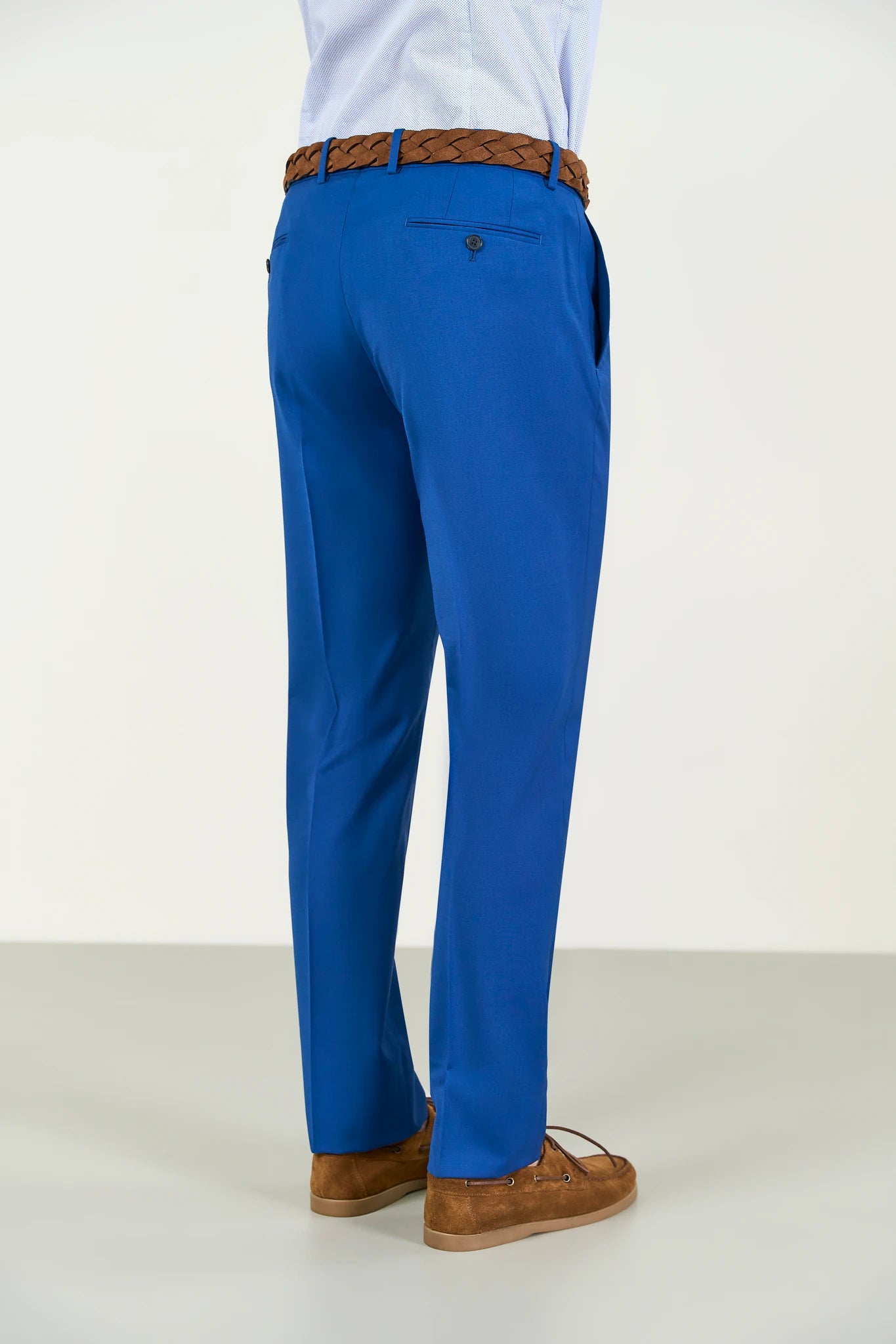 Abito bluette tela lana stretch custom fit Angelico 8