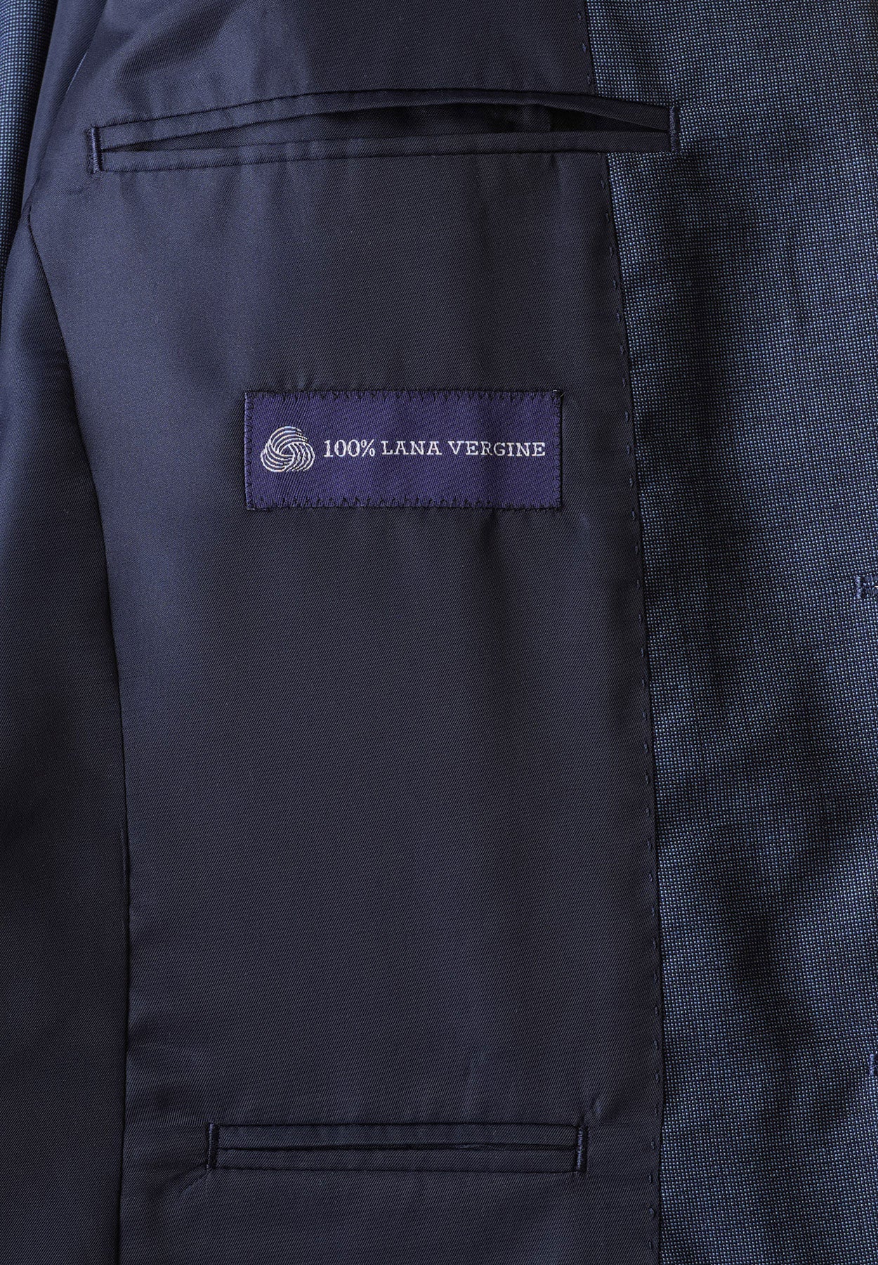 Blue filafil wool slim fit suit