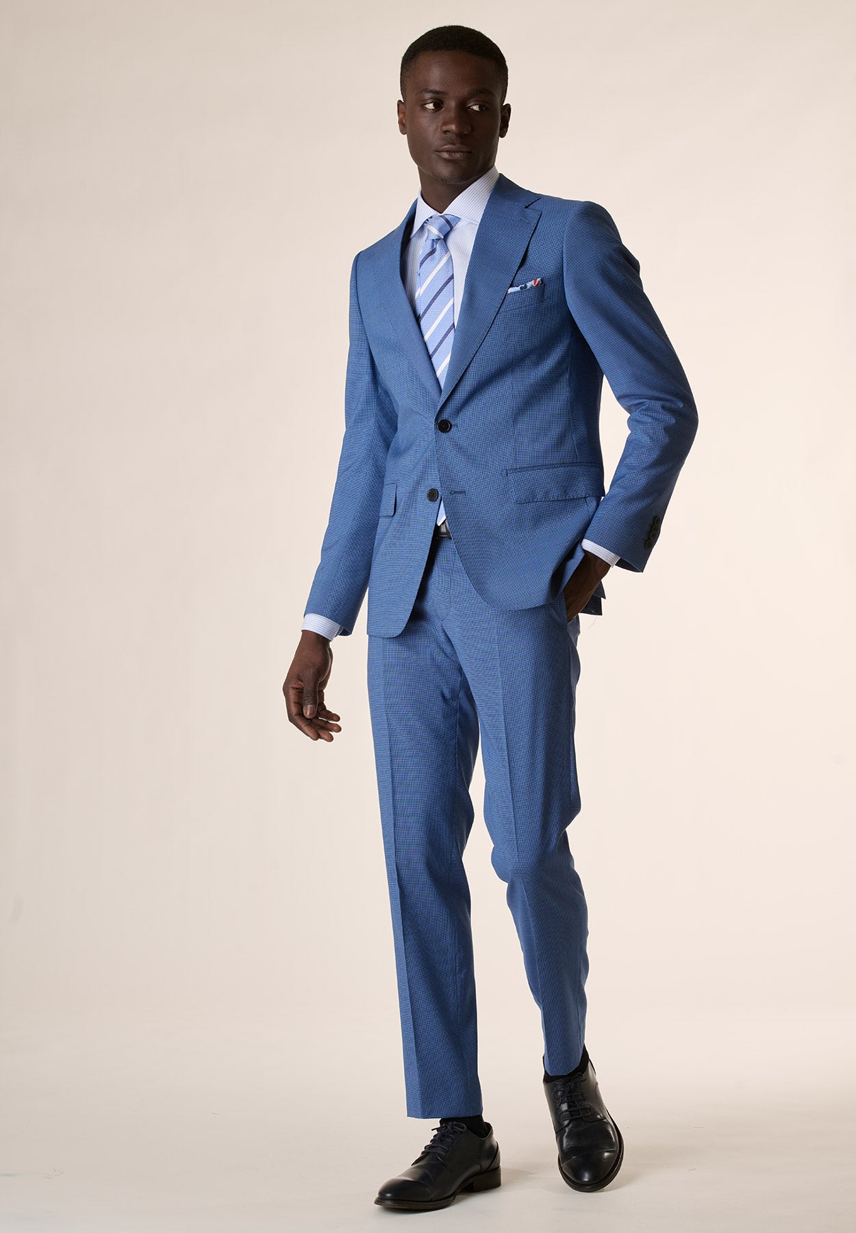 Bluette micro houndstooth custom fit suit