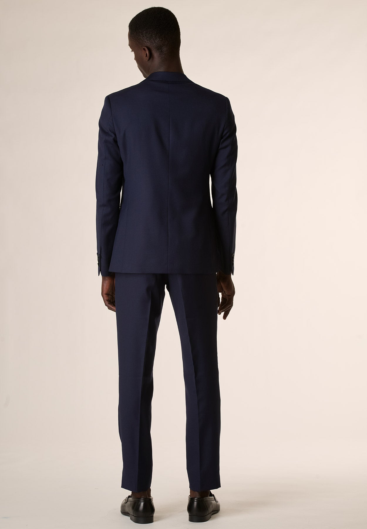 Abito blu scuro sallia lana slim fit-Angelico