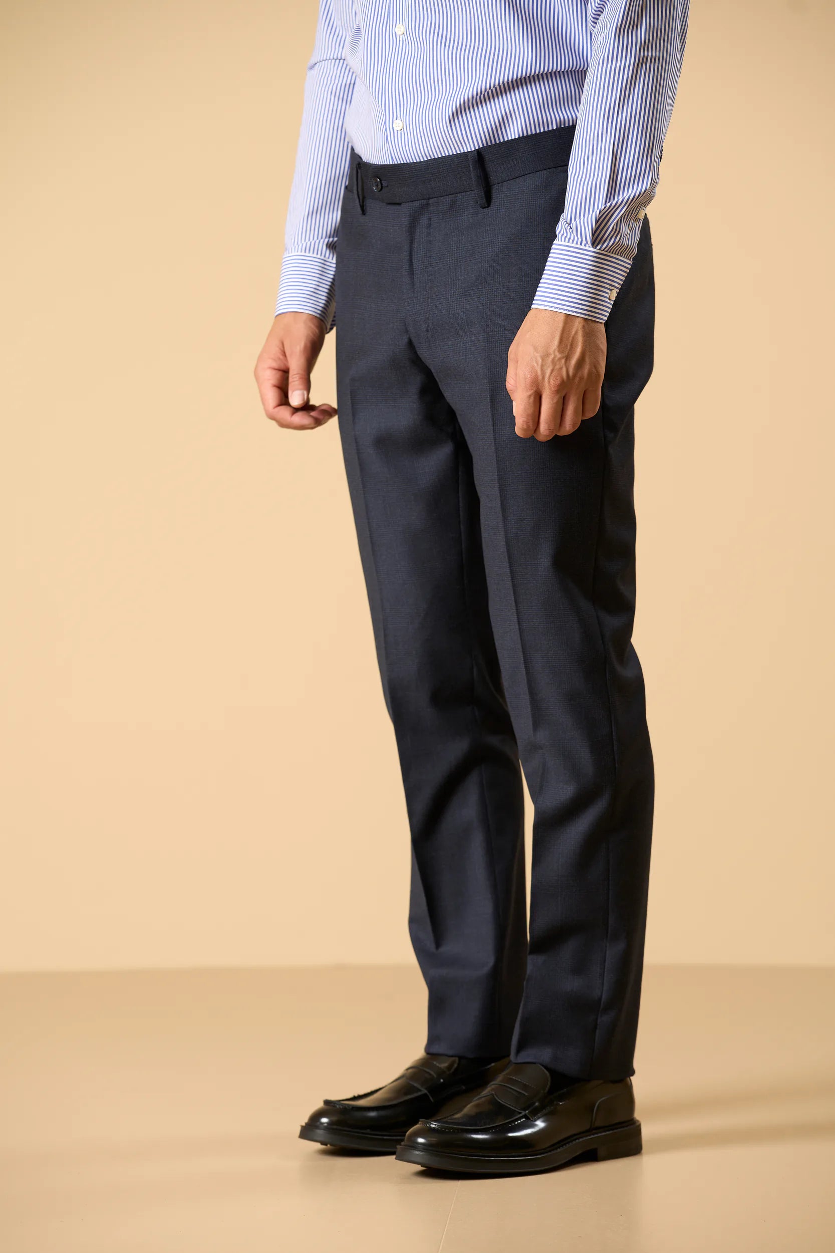 Abito blu Galles lana Saxony Superfine 110's custom fit Angelico 10