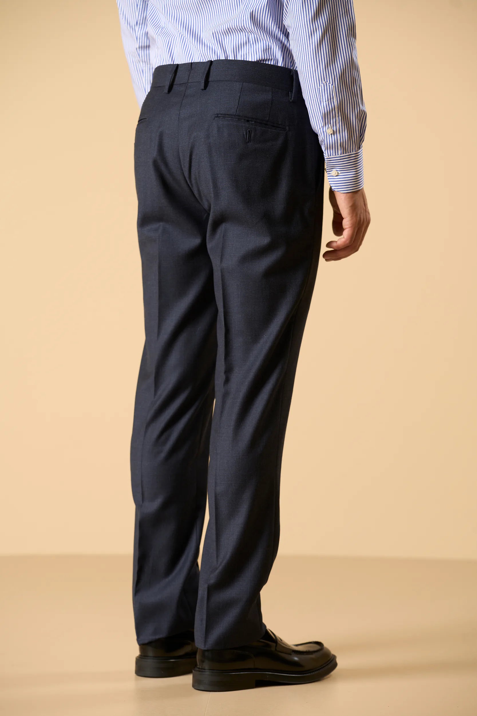 Abito blu Galles lana Saxony Superfine 110's custom fit Angelico 11
