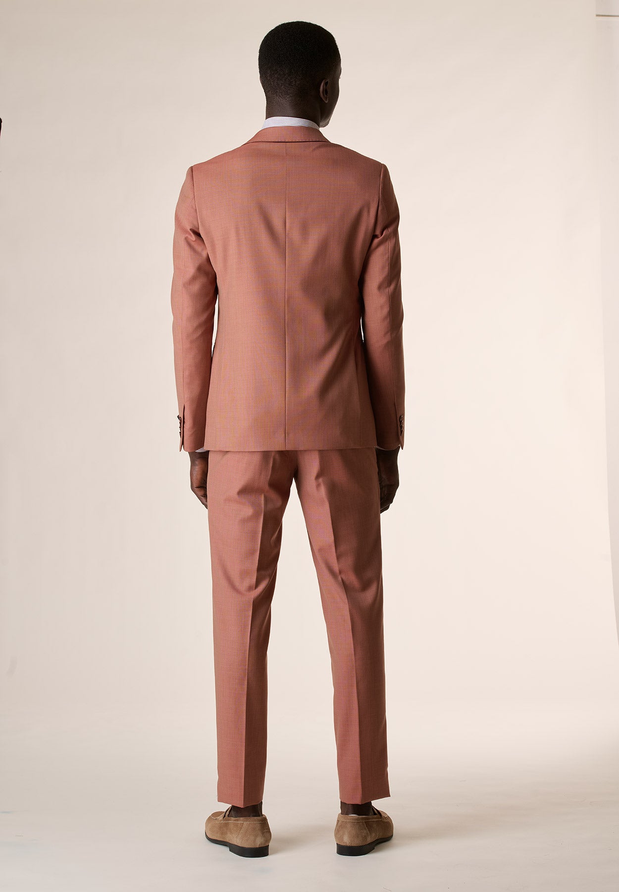 Coccio canvas wool slim fit suit