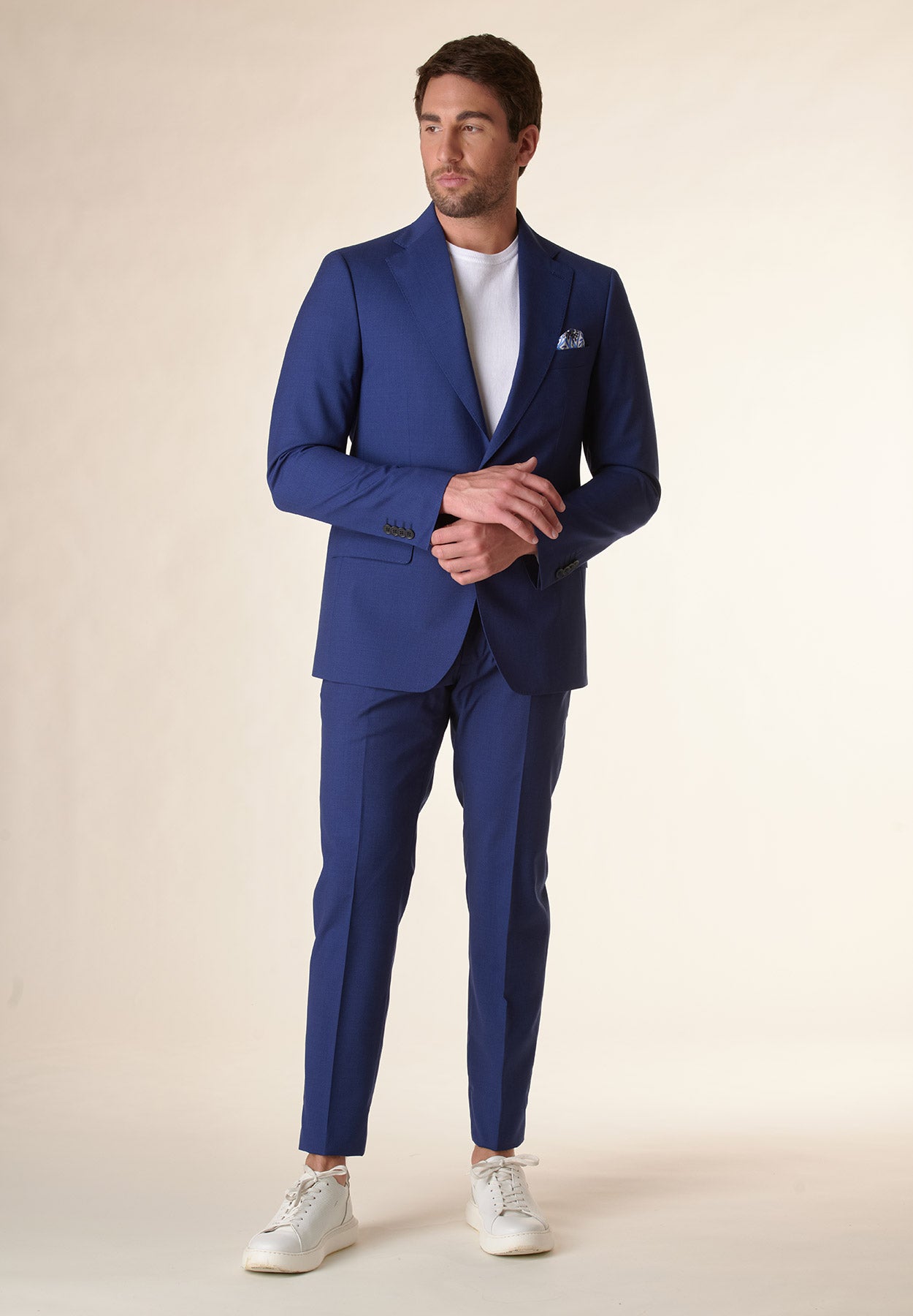 Bluette microstructured wool custom fit suit