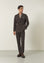 Abito marrone doppiopetto revers a lancia tessuto stretch slim fit-Angelico