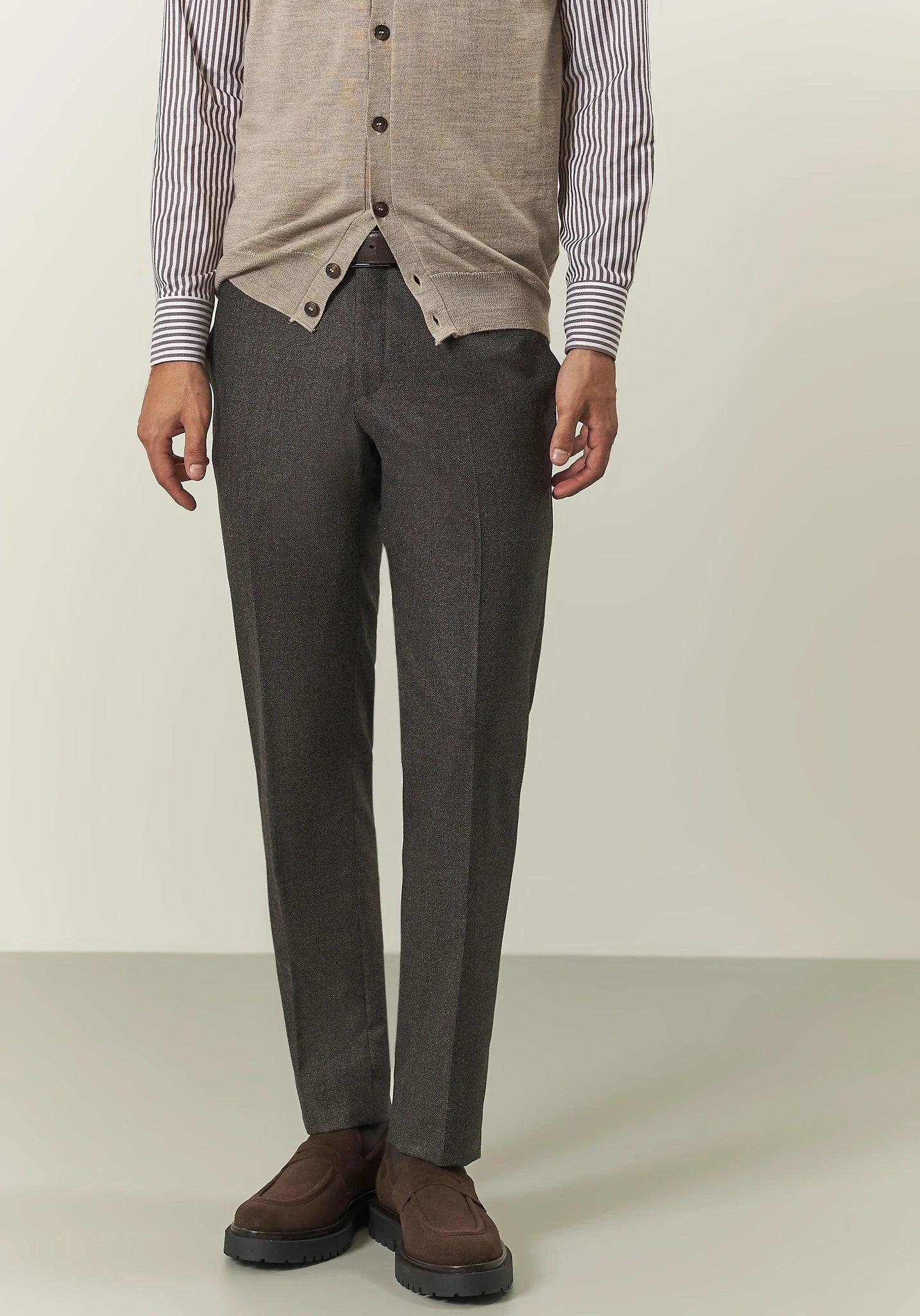 Abito moro microdisegno flanella lana vergine custom fit Angelico 7