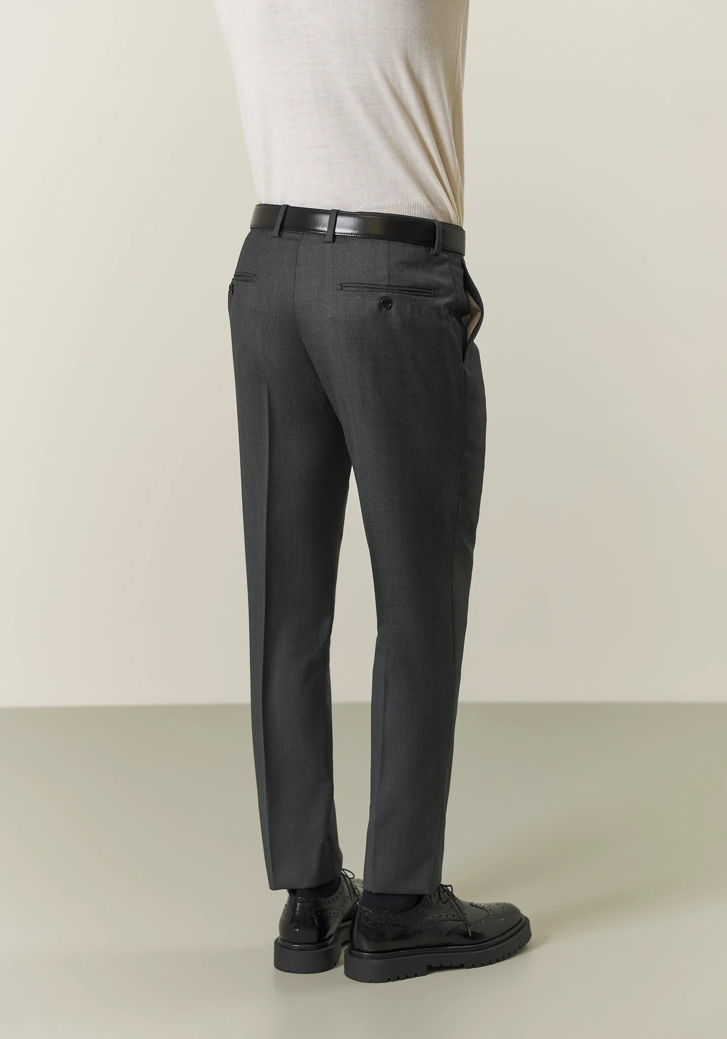 Abito antracite occhio di pernice lana custom fit Angelico 7