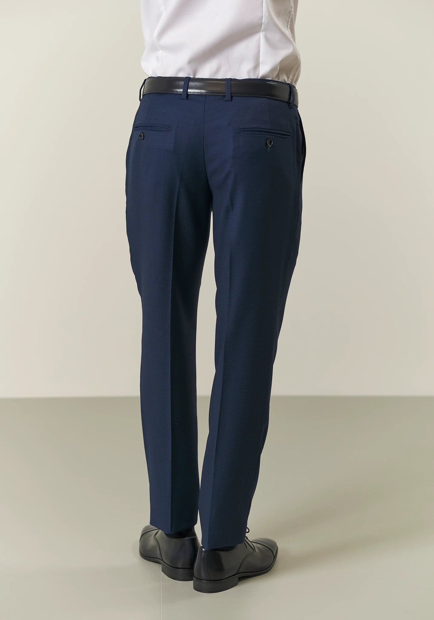 Abito blu occhio di pernice lana custom fit