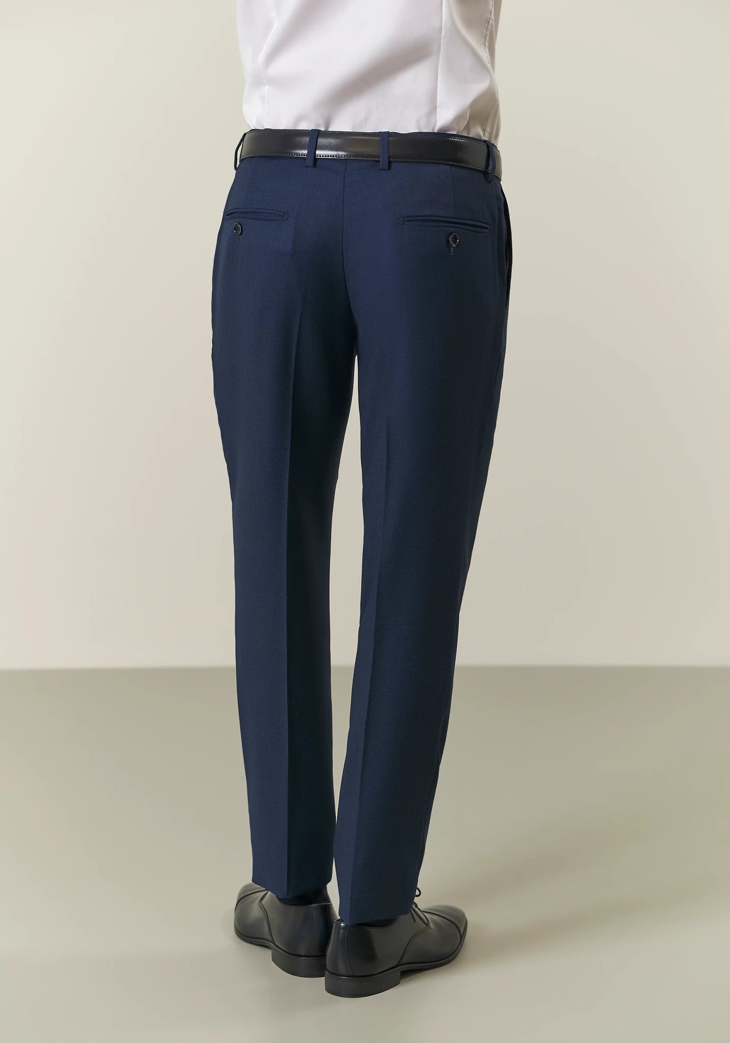 Abito blu occhio di pernice lana custom fit Angelico 7