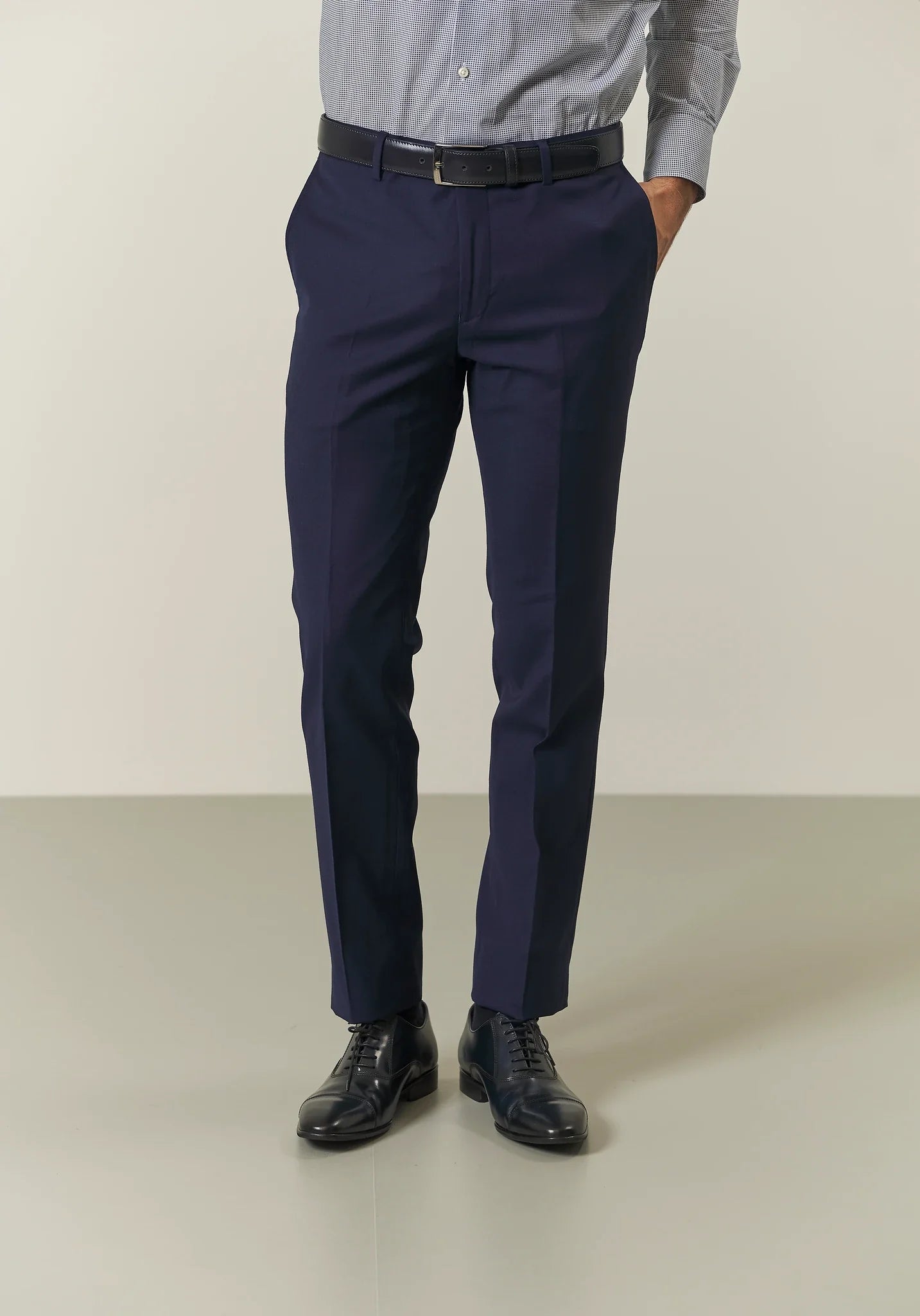 Abito blu sallia lana custom fit lungo Angelico 7