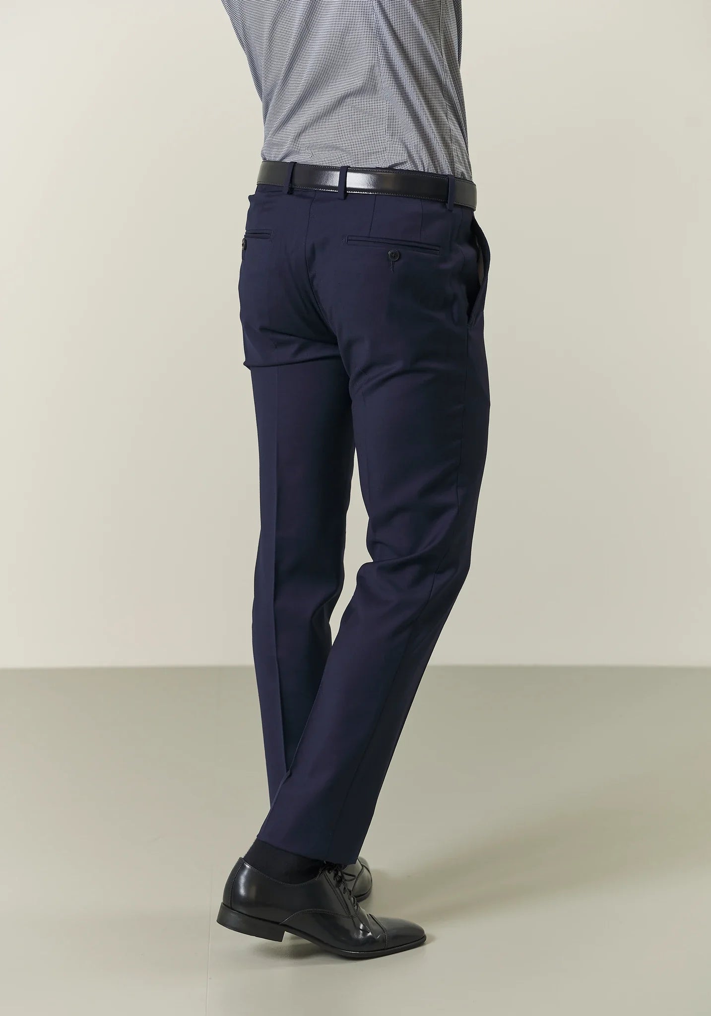 Abito blu sallia lana custom fit lungo-Angelico