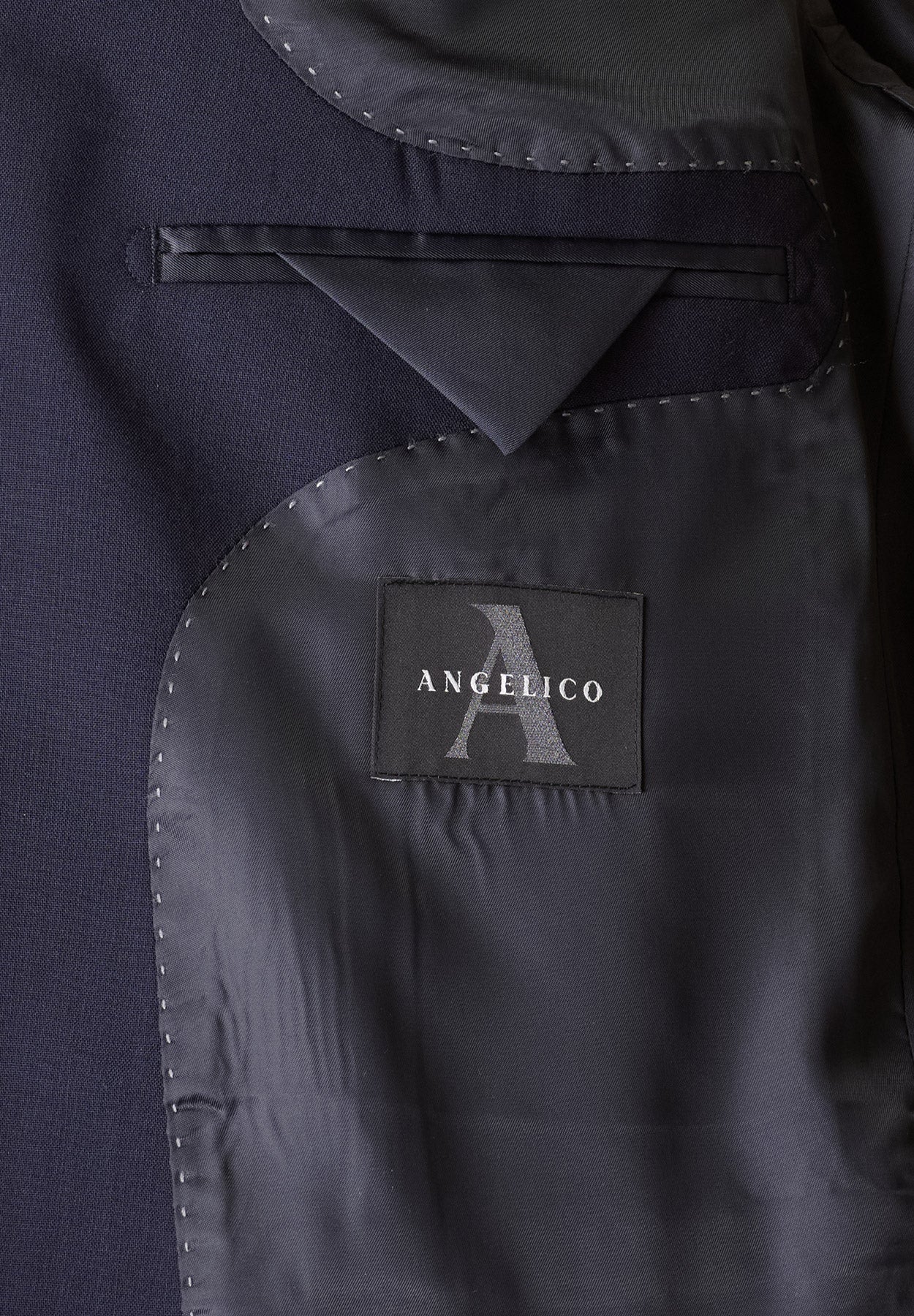 Abito blu scuro tela lana vergine comfort fit-Angelico