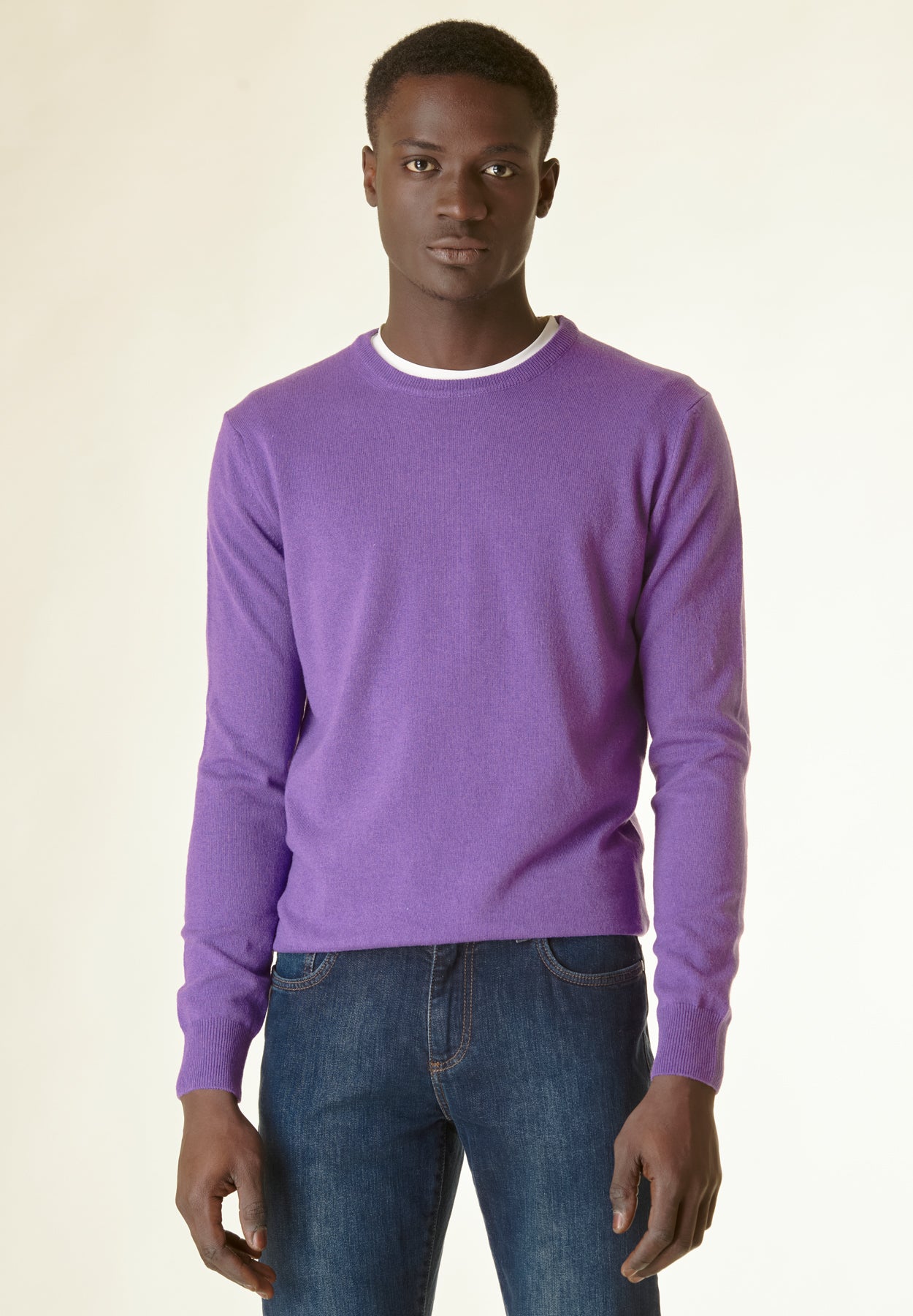 Maglia glicine misto-cashmere-Angelico