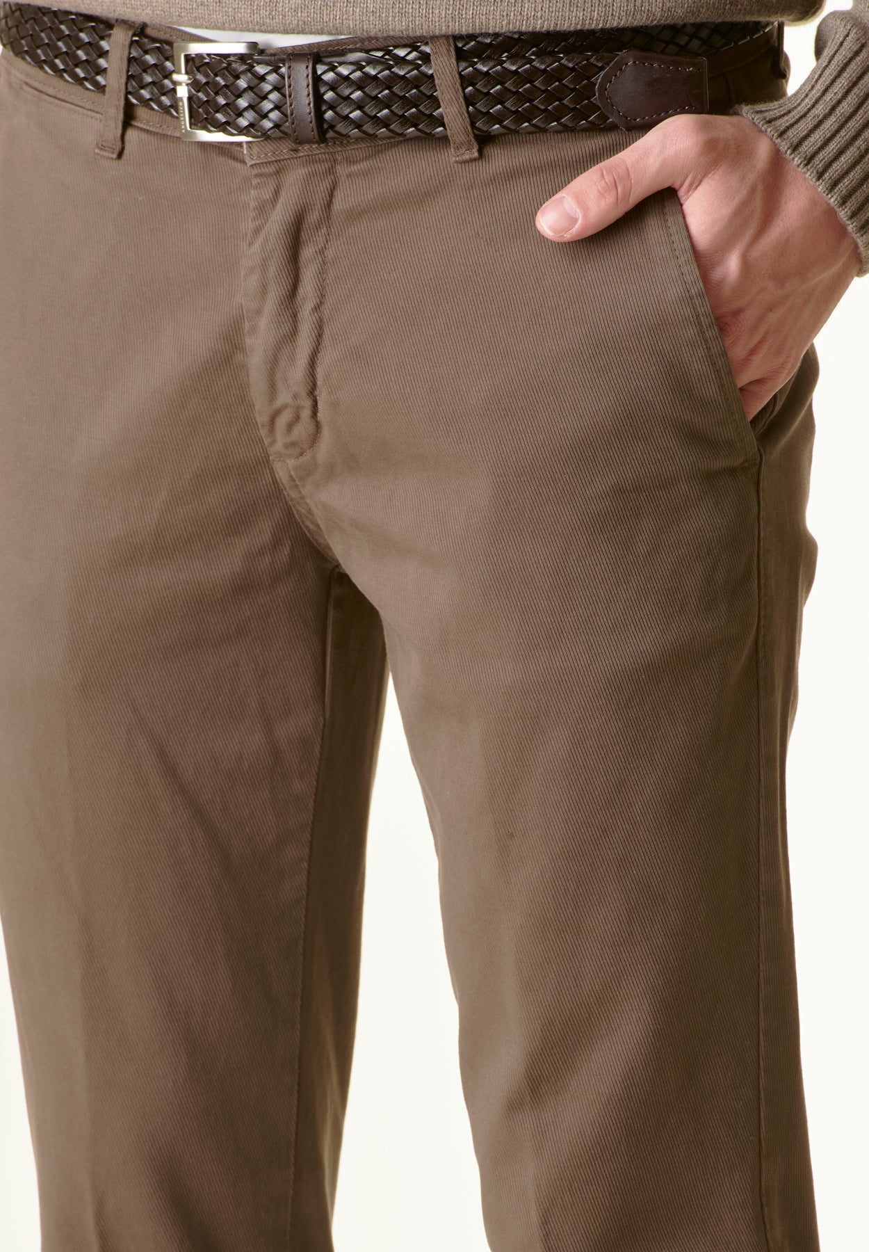 Pantalone fango tricotina slim