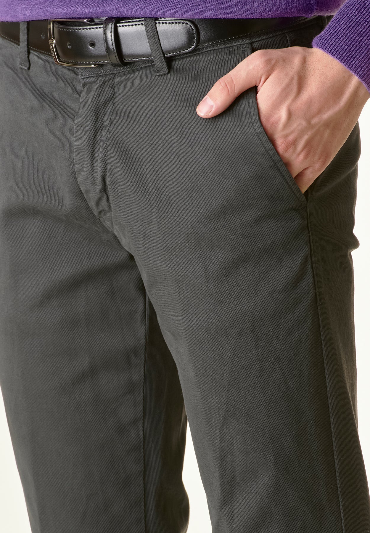 Pantalone antracite tricotina slim