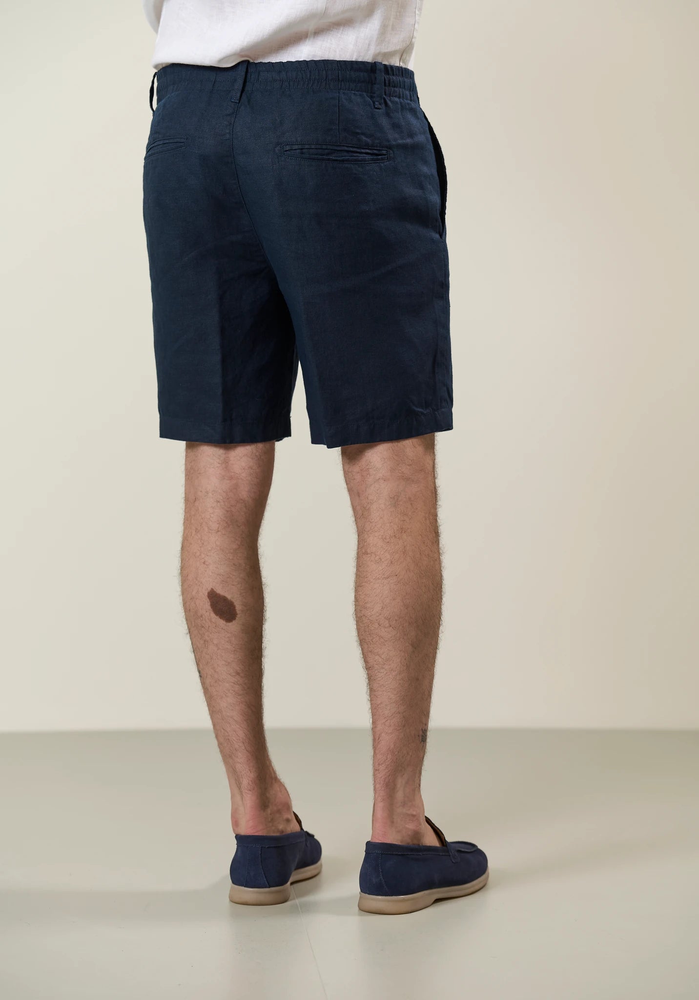 Bermuda blu lino coulisse Angelico 4