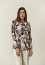 Blusa camouflage tortora-panna