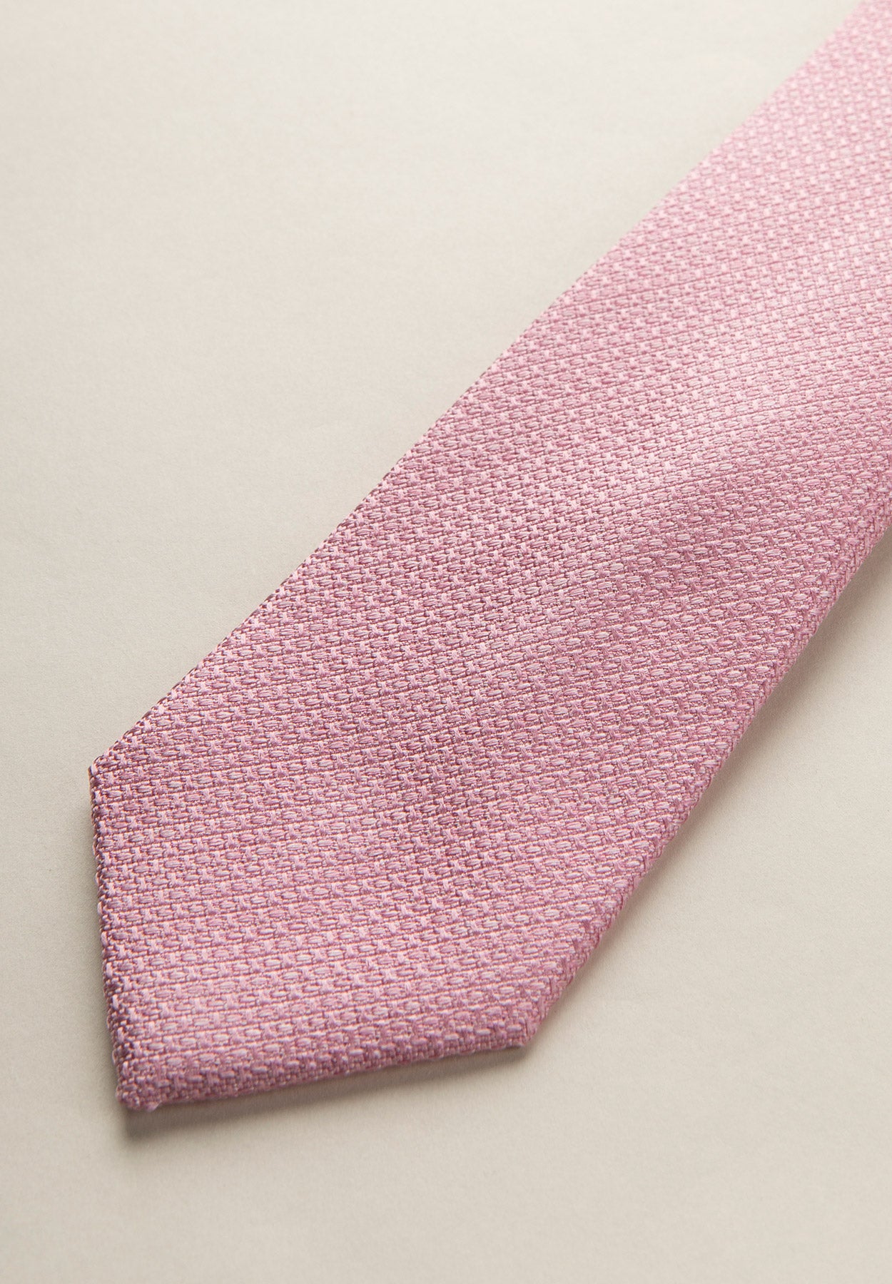 Cravatta rosa armatura seta cotone