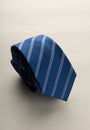 Tie bluette-blue regimental silk