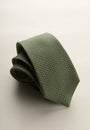 Grüne Krawatte aus Seide und Baumwolle