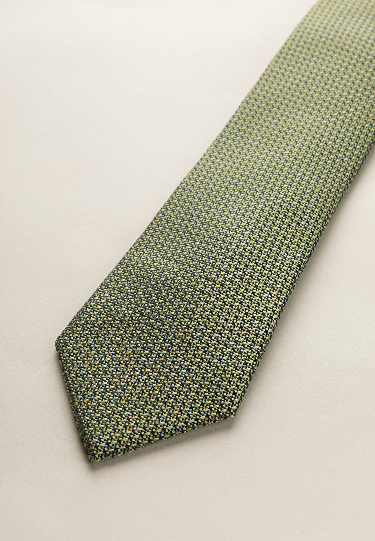 Cravatta verde armatura seta cotone