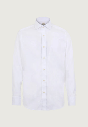 Camicia bianca cotone no-stiro slim fit