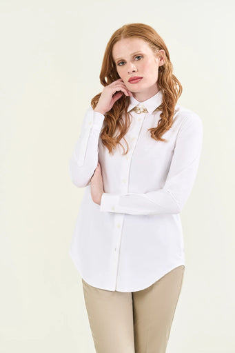 White shirt in performance fabric