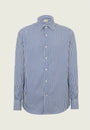 Camicia bianca blu scura rigata cotone regular fit