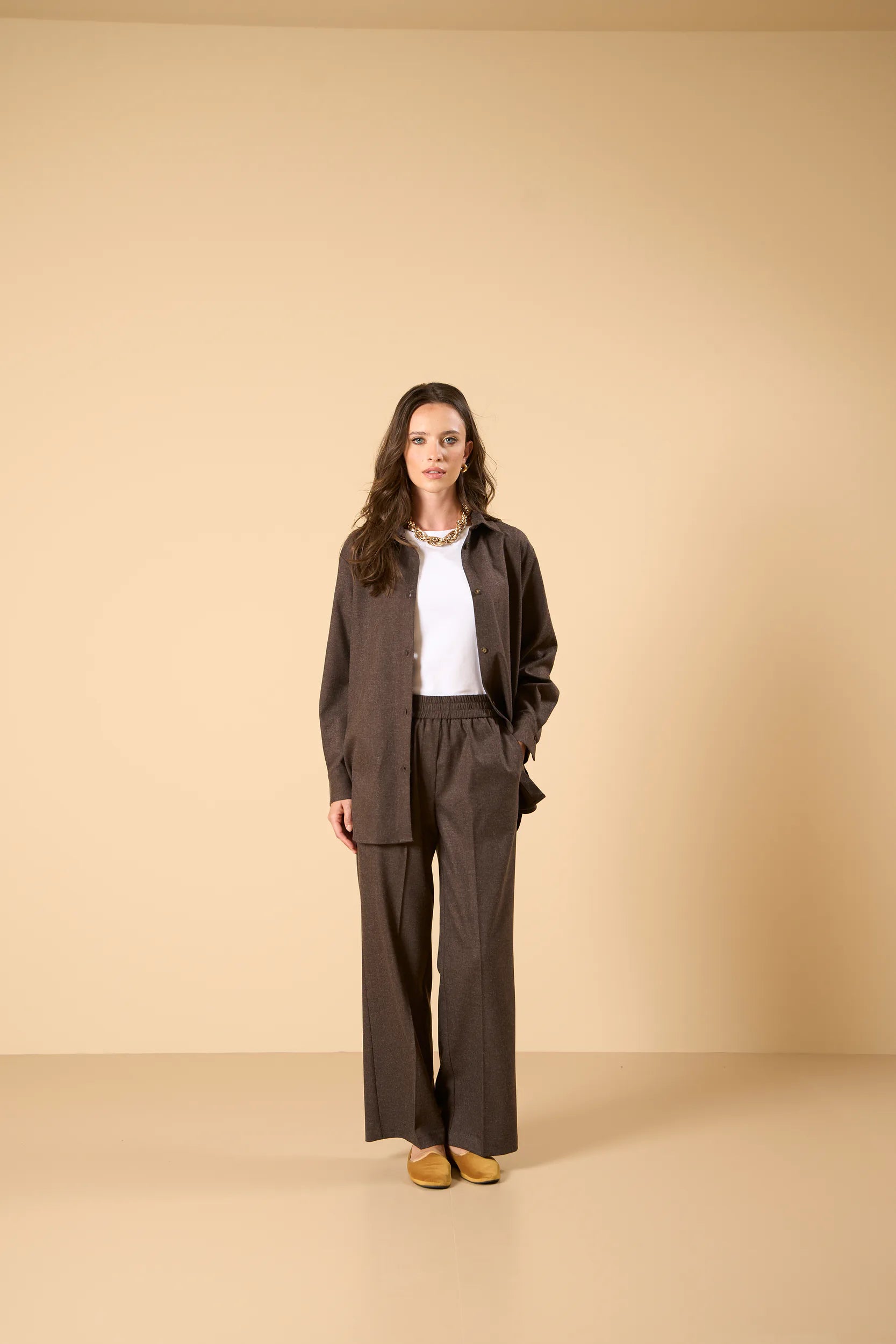 Camicia marrone scuro over Angelico 3