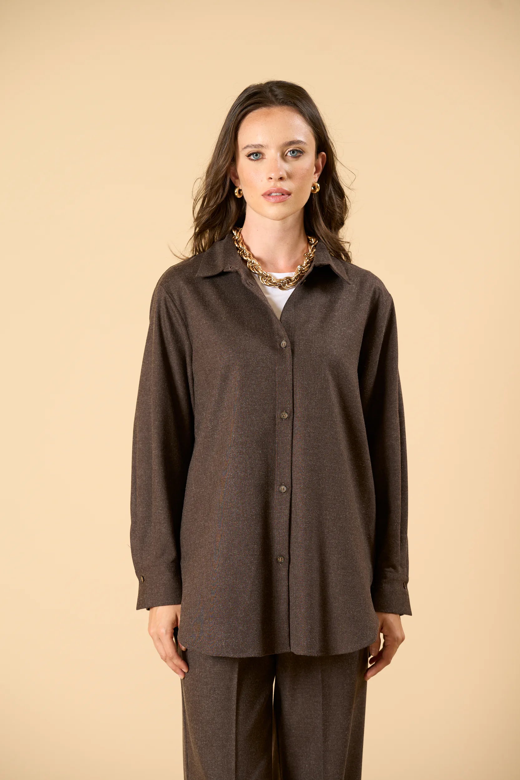 Camicia marrone scuro over Angelico 5