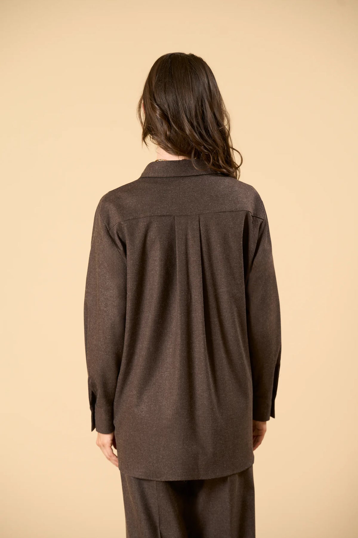 Camicia marrone scuro over
