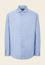 Camicia azzurra bianca vichy cotone comfort fit-Angelico