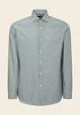 Camicia verde bacchettina cotone slim fit-Angelico