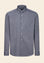 Camicia blu flanella taschino cotone regular fit-Angelico