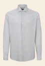 Camicia verde bianco rigata cotone regular fit