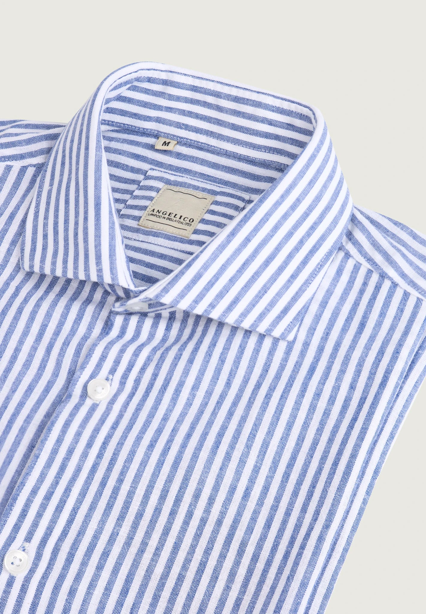 M.Lino Riga Hemd - Weiß/Blau Angelico 2