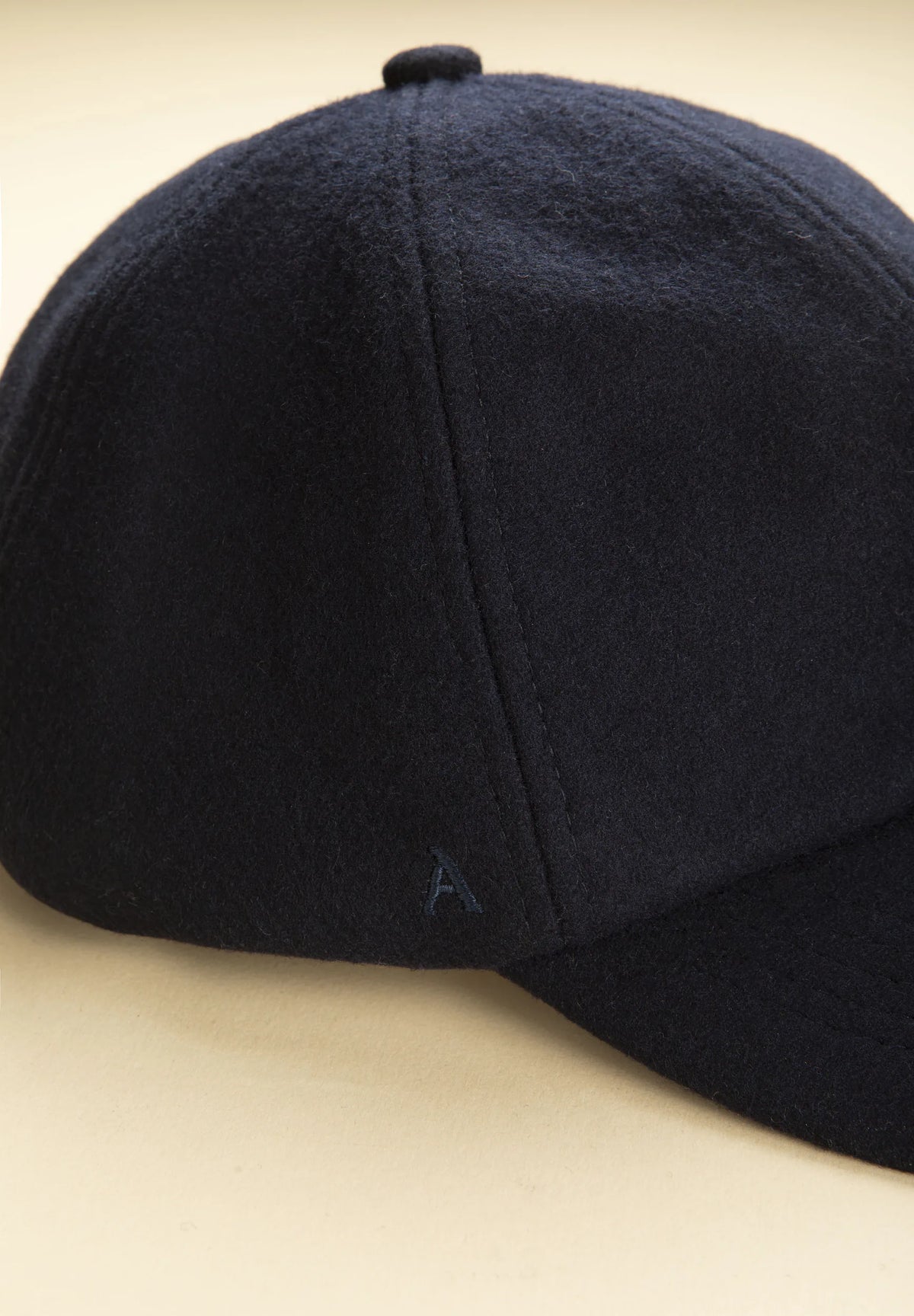 Cappello baseball blu misto lana