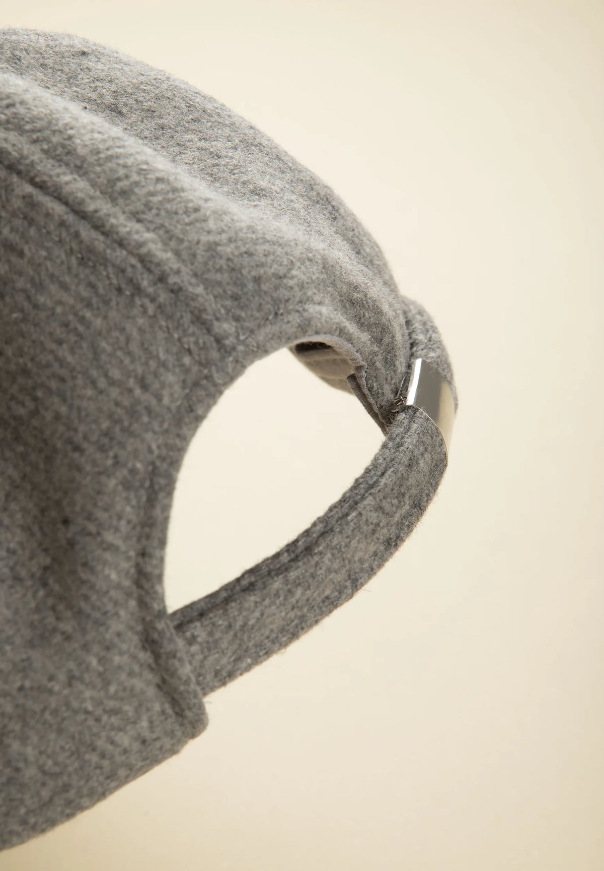Cappello baseball grigio chiaro misto lana