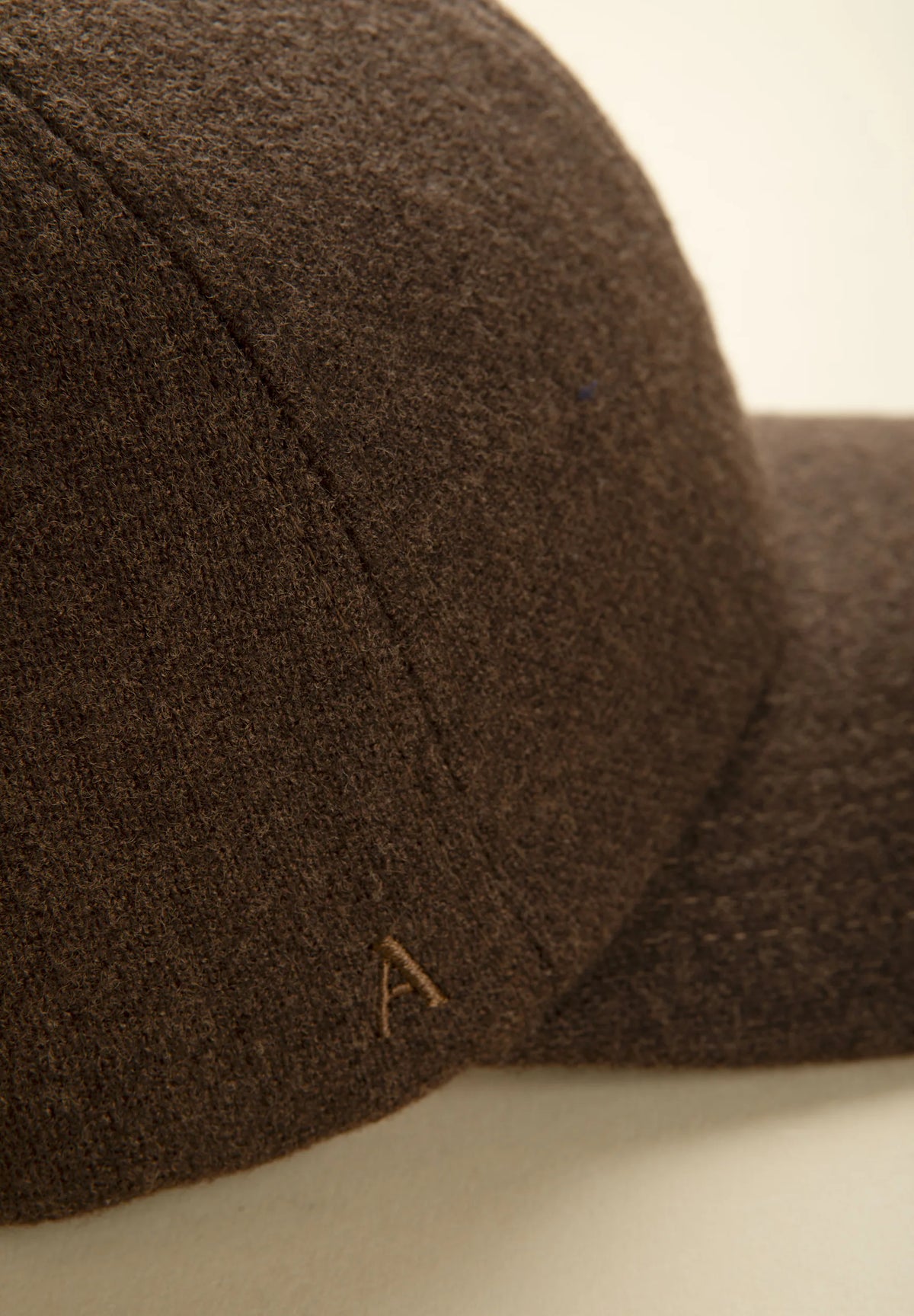 Cappello baseball marrone misto lana