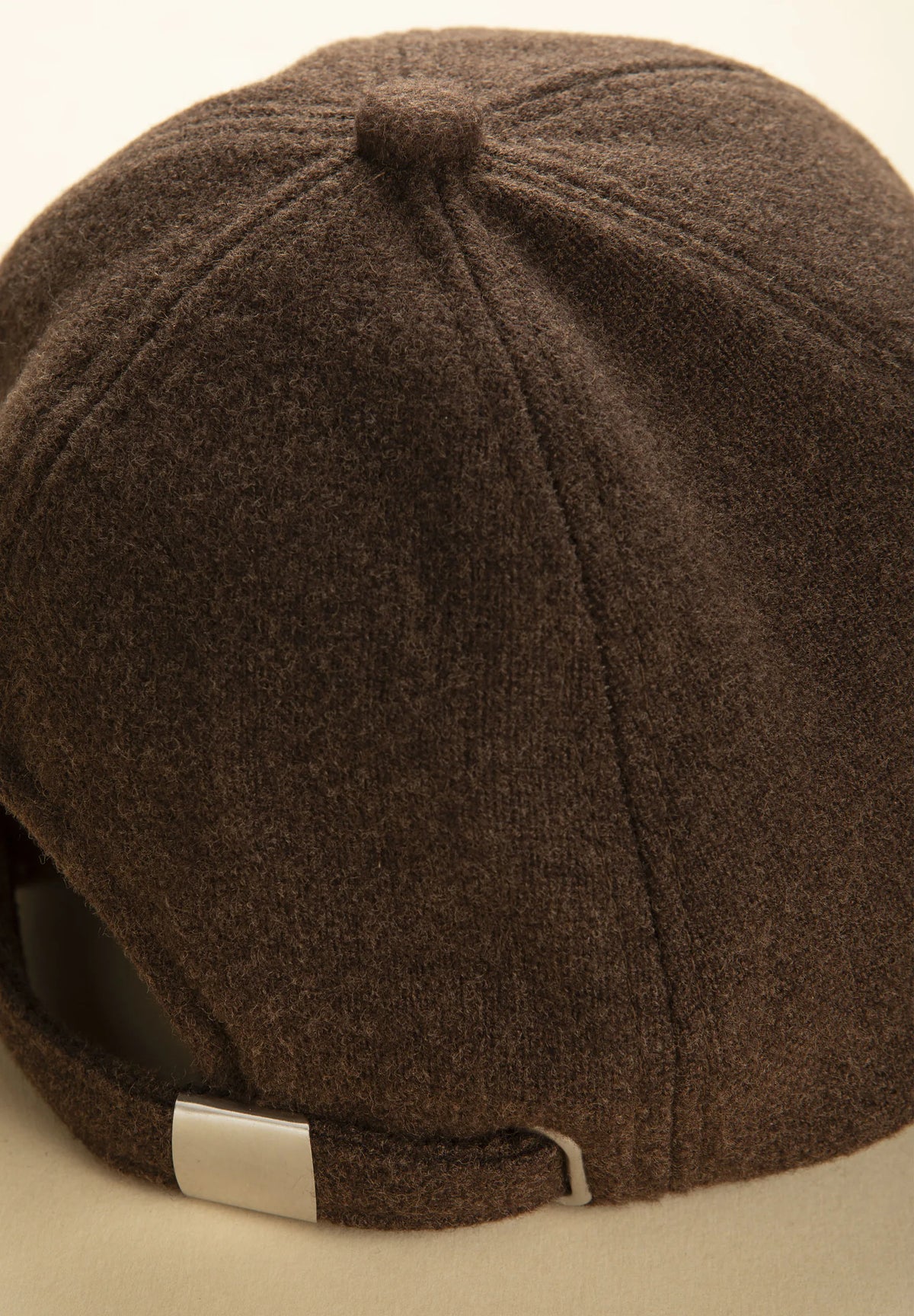 Cappello baseball marrone misto lana