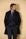 Cappotto blu misto cashmere fintino removibile