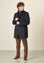 Cappotto blu collo coreano pettorina staccabile-Angelico
