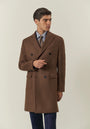 Cappotto tabacco doppiopetto misto lana