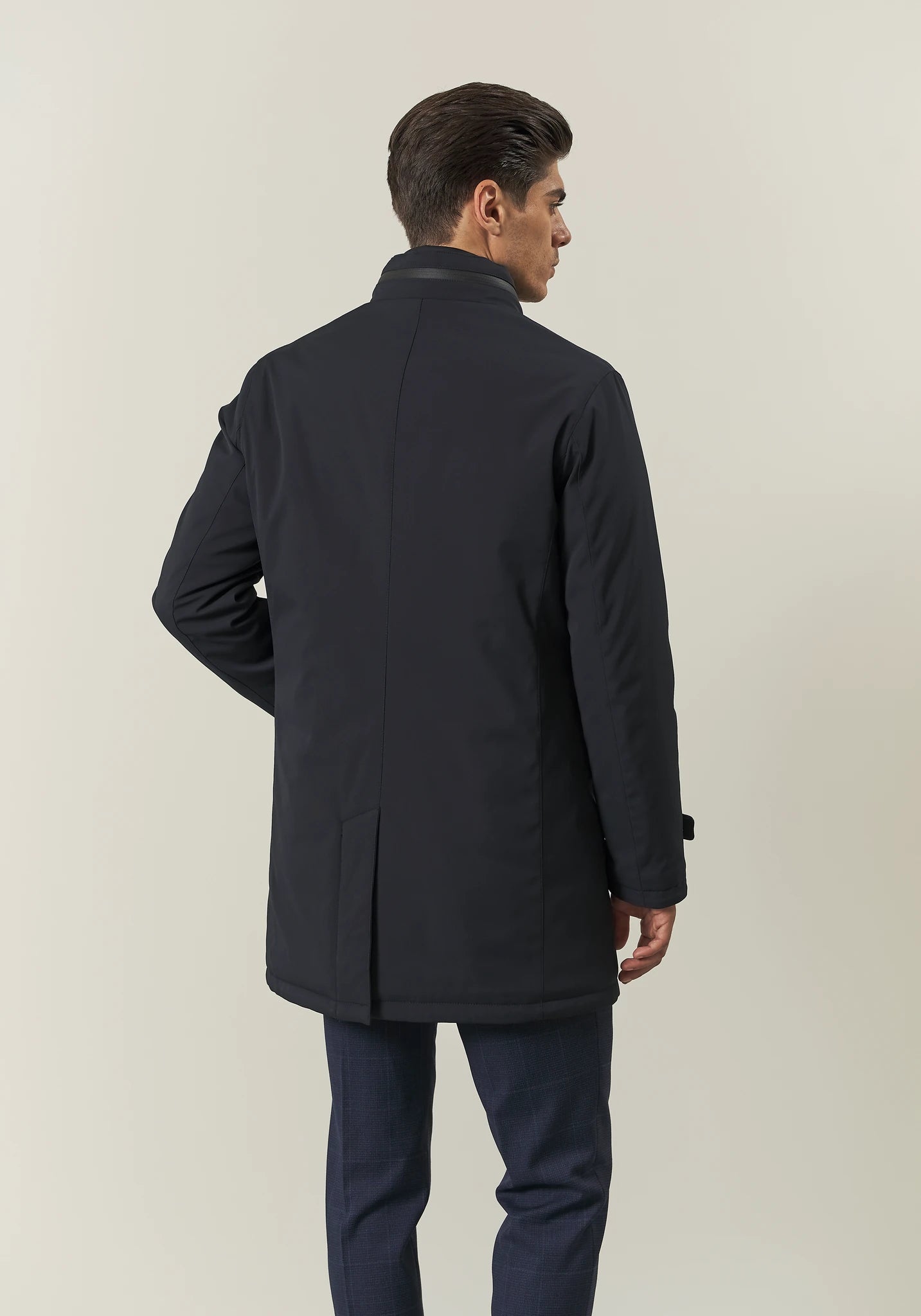 Cappotto tecnico blu impermeabile pettorina staccabile-Angelico