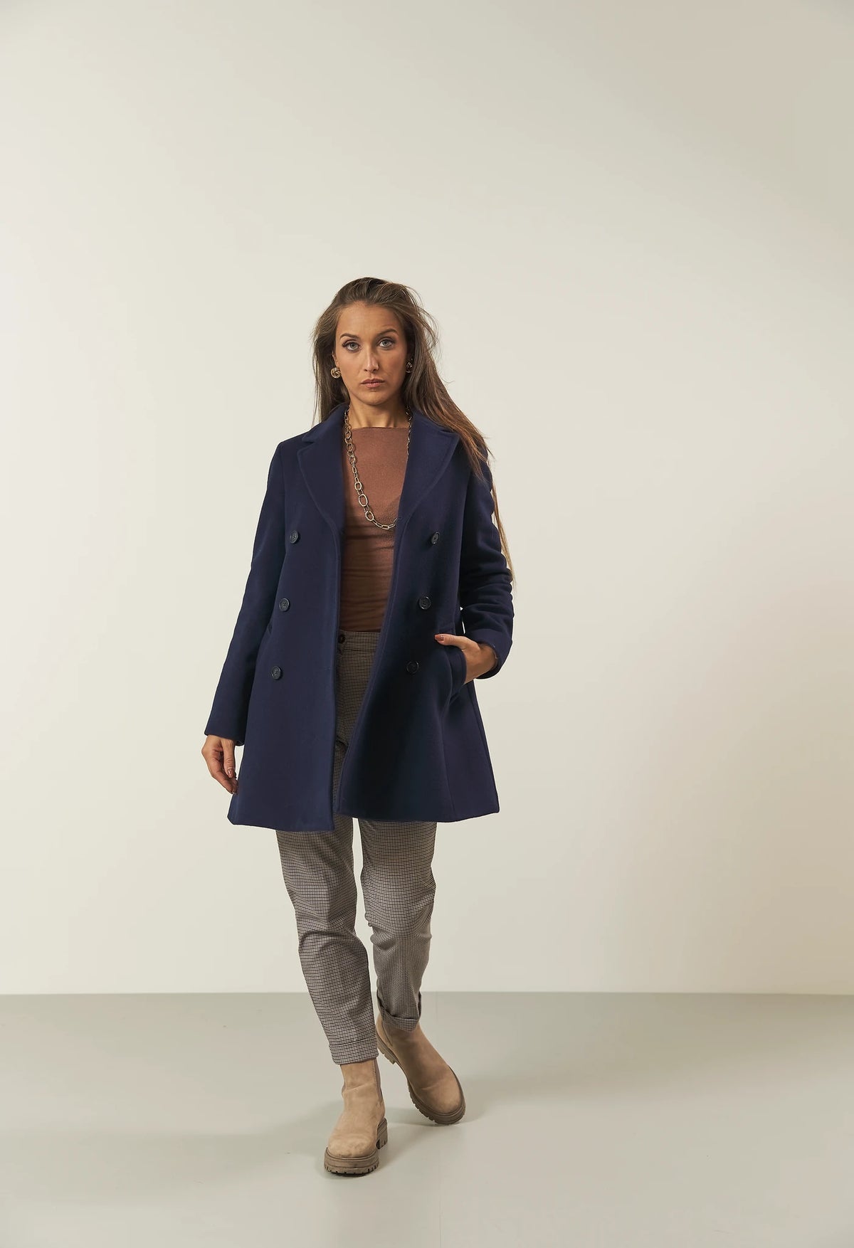 Theory Cappotto Doppio Petto in Lana e Cashmere donna - Outlet Theory Cappotto Doppio Petto in Lana e Cashmere donna - Outlet
