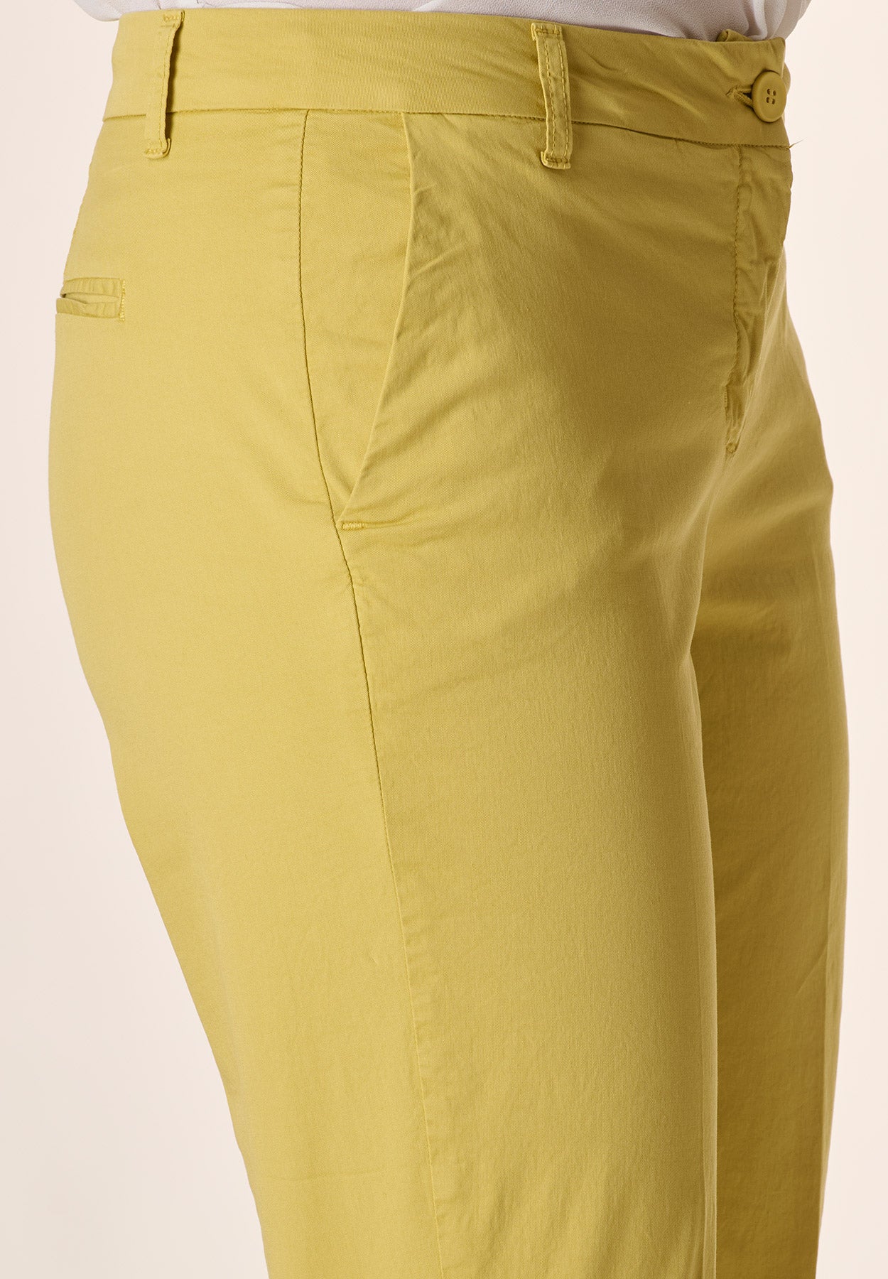 Pantalone chinos giallo cotone stretch