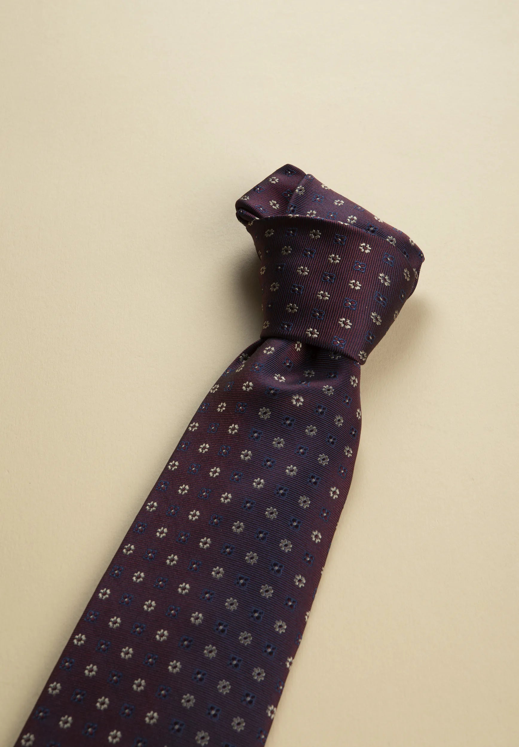Micro-pattern Tie - Plum Angelico 2