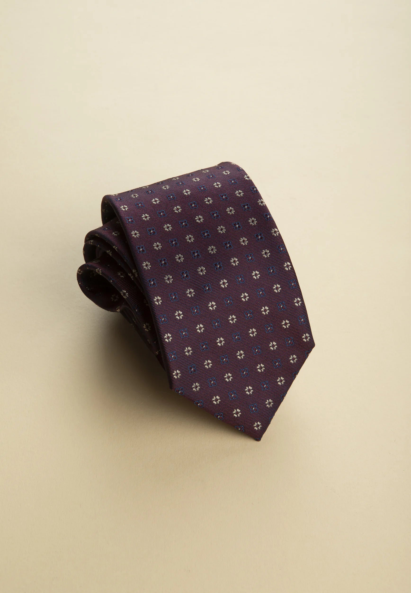 Micro-pattern Tie - Plum Angelico 1